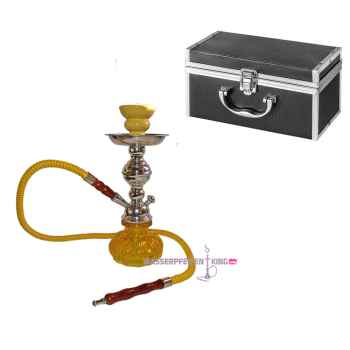 Mini Hookah gelb mit Koffer 1-Schlauch