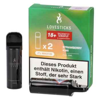 Luva Strawberry Kiwi 2-Stück Pods 2% Nikotin by Lovesticks