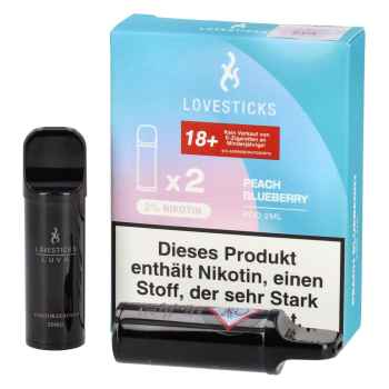 Luva Peach Blueberry 2-Stück Pods 2% Nikotin by Lovesticks