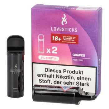 Luva Grapes 2-Stück Pods 2% Nikotin by Lovesticks