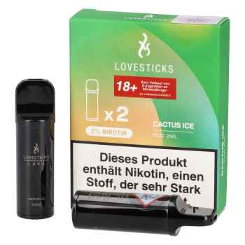 Luva Cactus Ice 2-Stück Pods 2% Nikotin by Lovesticks