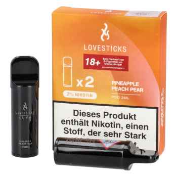 Luva Pineapple Peach Pear 2-Stück Pods 2% Nikotin by Lovesticks