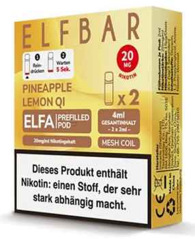 ELFA Pineapple Lemon Qi Prefilled Pods 2er Set by Elf Bar