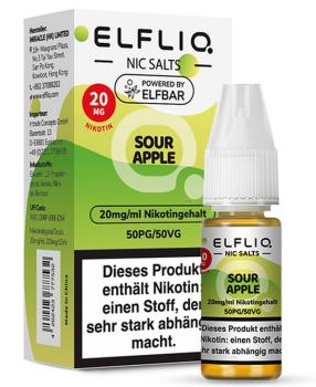 Sour Apple 10 ml 20 mg/ml Elfliq by Elfbar