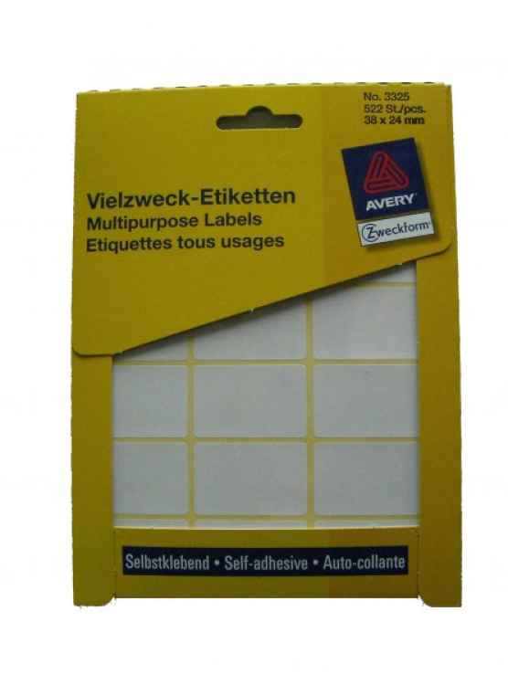 AVERY Zweckform 522 Etiketten 38 x 24 mm