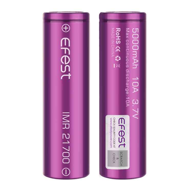 Efest Akku IMR21700 5000mAh 3,6-3,7 V 10A konstant