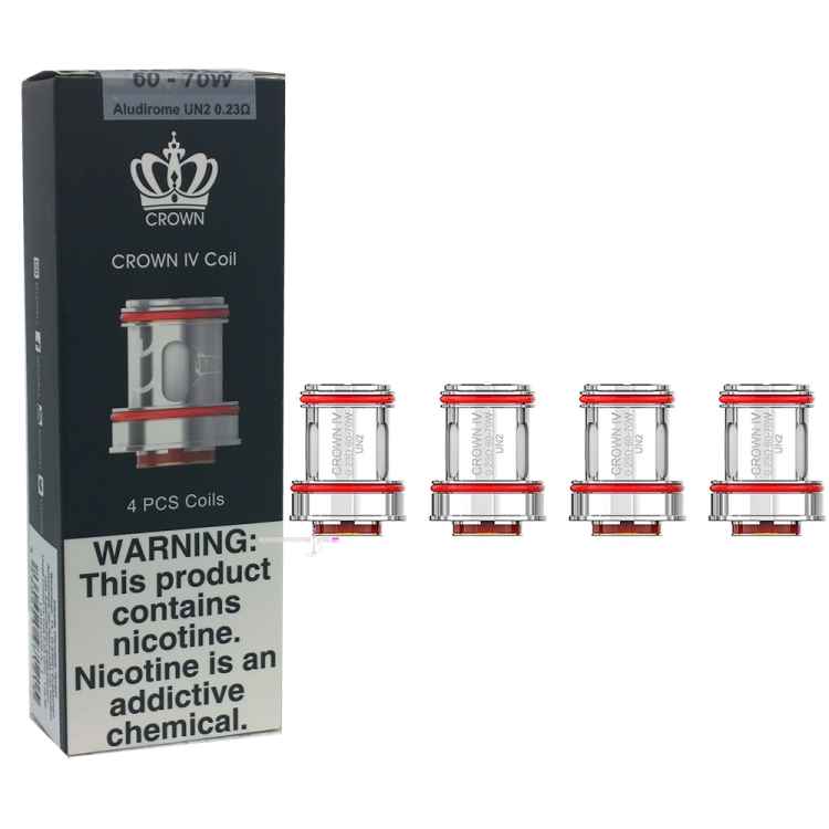 Uwell Crown 4 Coil 0,23 Ohm Mesh Verdampferköpfe 4er Pack