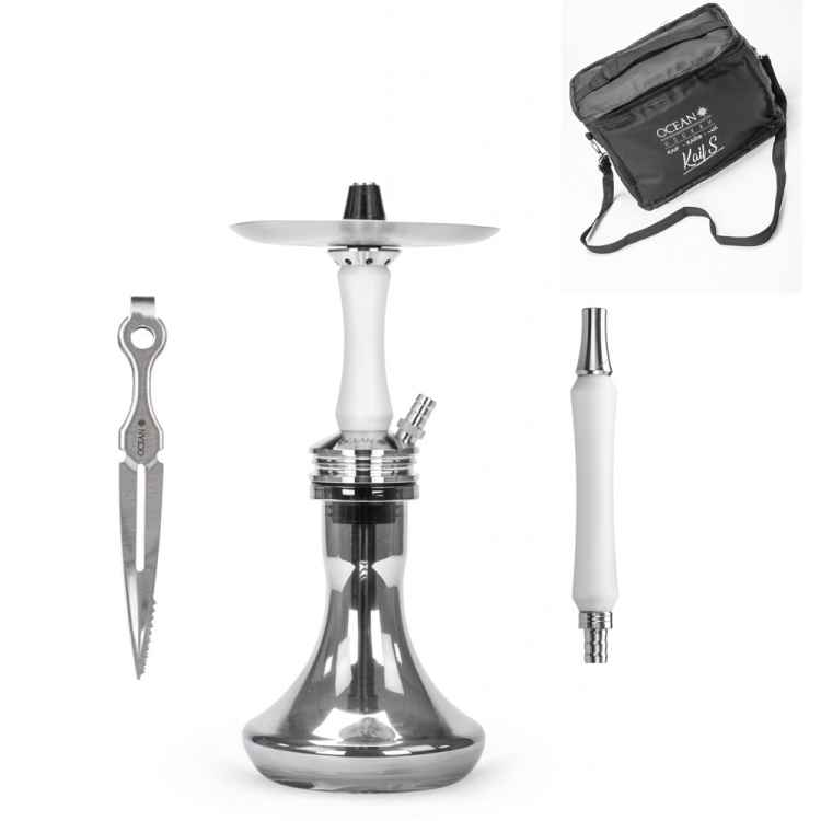 Ocean Hookah Kaif S Small Steel White Chrome