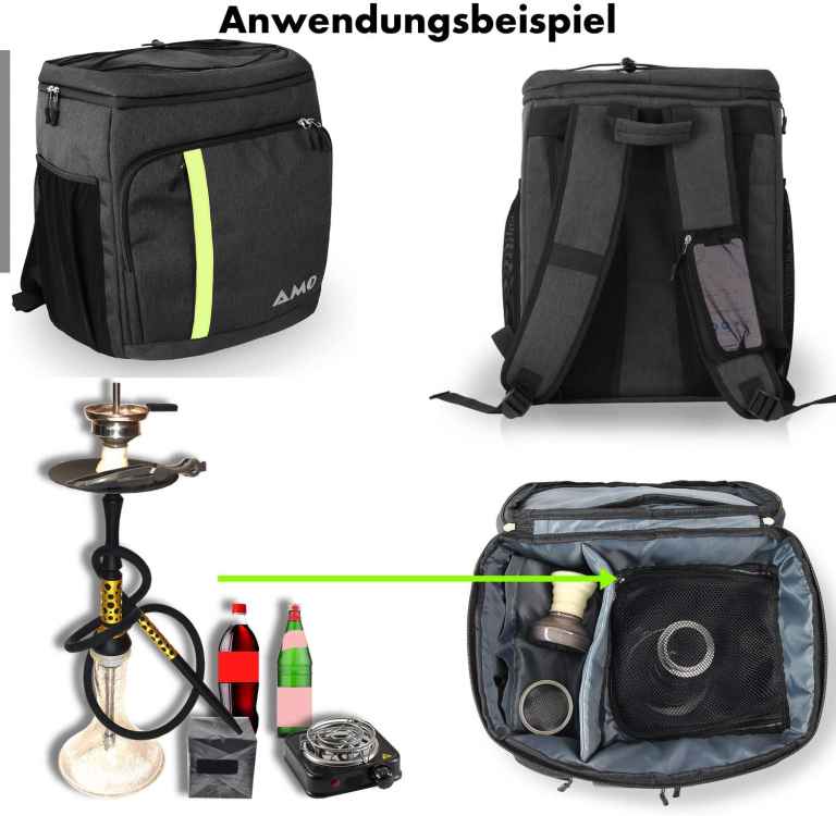 AMO Hookah Backpack ShiSha Rucksack Tasche