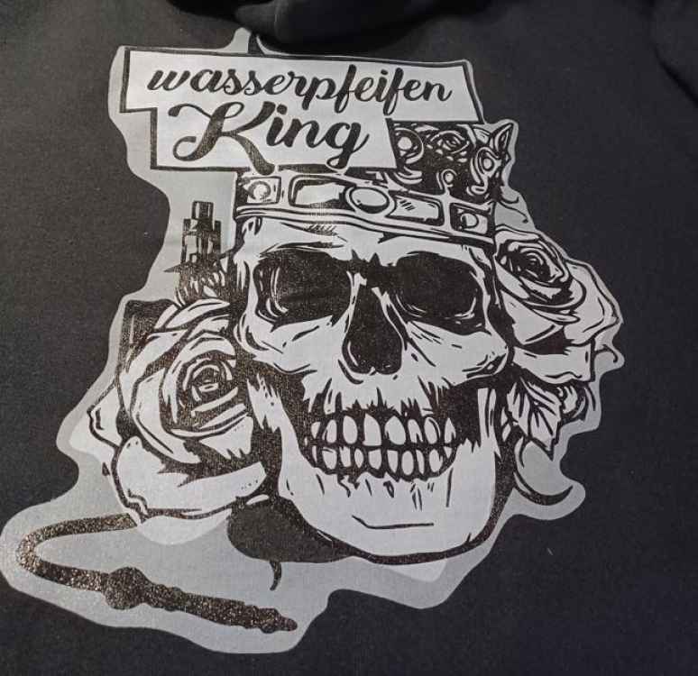 B&C WU03W Wasserpfeifen-King Shisha Hoodie Black Pure L