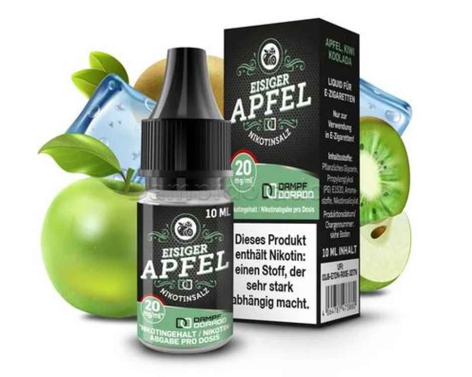 Eisiger Apfel 10 ml 20 mg/ml Liquid Nikotinsalz by Dampfd