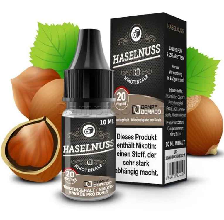 Haselnuss 10 ml 20 mg/ml Liquid Nikotinsalz by Dampfd